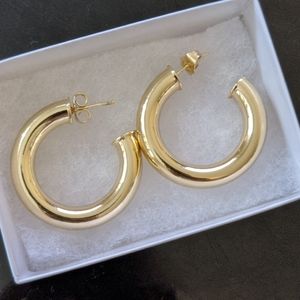 Large chunky gold filled hoops